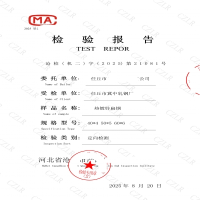 本廠第三方抽檢檢測報告